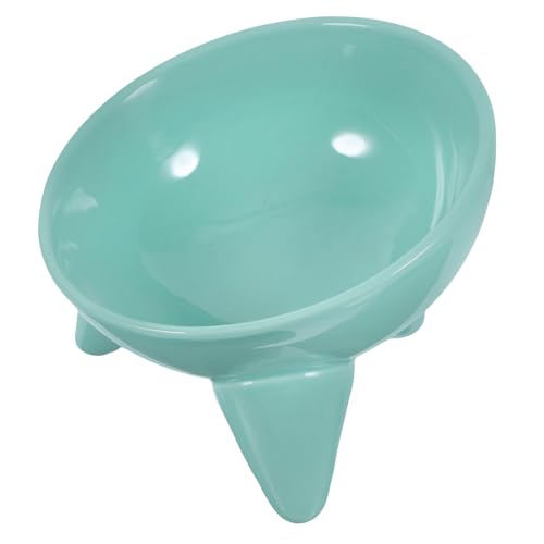 CIYODO Schräge Stativschale pet Water Bowl pet Supplies Erhöhter Katzennapf erhöhter Wassernapf für Haustiere Hund wassernapf Nackenschutznapf für Haustiere Keramik Light Green von CIYODO