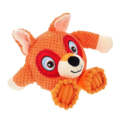 CIYODO Sound-Spielzeug Für Haustiere Hundespielzeug Kauspielzeug Für Hauskatzen Quietschspielzeug Für Hunde Hundezug Spielzeug Kuscheltier Für Hund Lustiger Spielhund Welpe Plüsch Orange von CIYODO