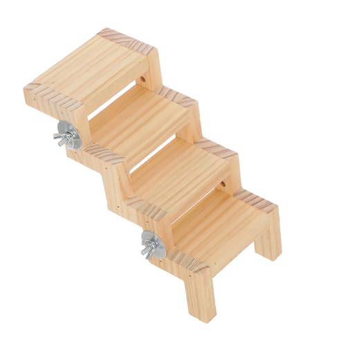 CIYODO Vogelkäfig-kletterleiter Hamster-kletterleiter-Spielzeug Aus Holz Tierbarsch Vogelspiegel Für Käfig Papageienspielzeug Haustierleiter Vogel-plattform-ständer-Spielzeug Hölzern von CIYODO