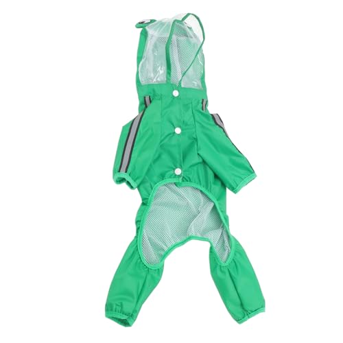 CIYODO Wasserdichter Hunderegenmantel Hund Poncho Regenmantel Regenbekleidung Mit Kapuze Für Hunde Welpenmantel Hunderegenmantel Mit Kapuze Regenstiefel Für Kleine Hunde Polyester Green von CIYODO