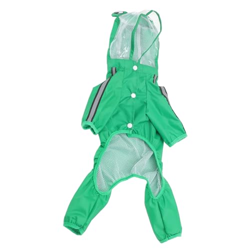 CIYODO Wasserdichter Hunderegenmantel Wasserfeste Jacke Halloween-hundekostüme Regenbekleidung Mit Kapuze Für Hunde Regenjacke Regenmantel Kleidung Regenmantel Für Kinder Polyester Green von CIYODO