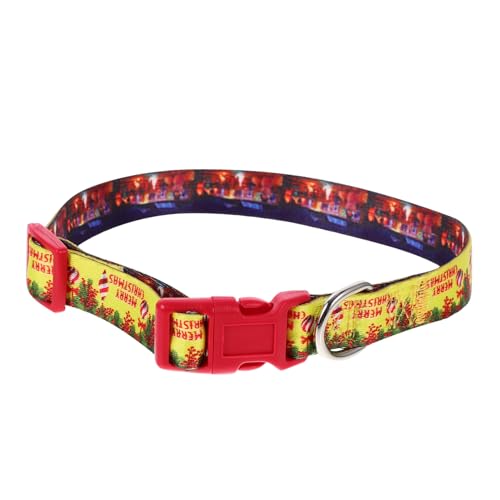 CIYODO Weihnachtskatzenhalsband Weihnachtshalsbänder für kleine Hunde Weihnachten hundehalsband Hunde weihnachtshalsband weihnachtswelpenhalsband weihnachtshundehalsband Polyester von CIYODO