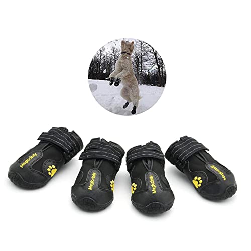 CIYODO Winter Hundeschuhe Für Hunde Und Welpen wasserdichte rutschfeste Schneestiefel Größe 2 Warm Und Bequem Für Outdoor Aktivitäten Im Winter von CIYODO