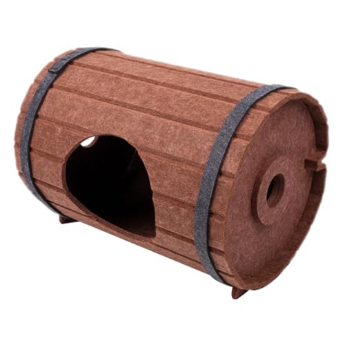 CIYODO bewegliches Katzenbett Kühlendes Katzenhaus beheiztes katzenhaus Haustier Katzenstreueinlagen pet Bed petbett Warmes Katzenbett Katzenfilzhaus Universelles Katzennest gefühlt Brown von CIYODO