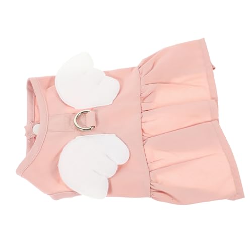 CIYODO entzückendes Welpenkleid sommerliches hundekleid tragbares Welpenkleid Hundezubehör soßiere sommerkleif bequemes Katzenkleid Cosplay-Kleidung für Hunde Baumwolle Polyester Rosa von CIYODO