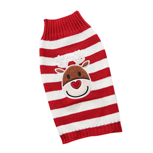 CIYODO Festliche Kleidung für Haustiere Strickwaren für weihnachtshunde Haustierkleidung Weihnachts hundepullover hundekleidung Weihnachtspullover Kleiner Hundepullover Hündchen Mantel von CIYODO