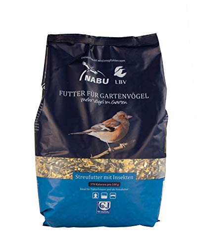 CJ Wildlife 111410615 Wildvogel-Streufutter mit Insekten 2 kg - empfohlen vom NABU und dem LBV von CJ Wildlife