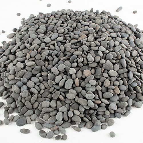 Black Rock, CJGQ 3,2 kg Flusssteine Kieselsteine für Pflanzen Sukkulenten, dekorative Outdoor-Landschaftsbau, Gartensteine, natürliche kleine mexikanische Strandkieselsteine, Aquariumsteine, Kies für Aquarien, Vase, Hofdekoration von CJGQ