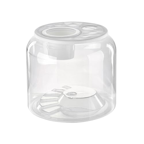 Terrarium Transparentes Aquarium, Schildkrötenbecken, PET-Material, Haushaltsschildkrötenbox mit weißem Deckel, rundes Aquarium for Wohnzimmer, Büro, Schreibtisch Insekten Schildkröten von CJHFR472SG