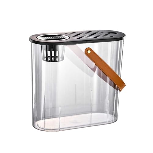 Terrarium Transparentes Aquarium aus Acryl mit atmungsaktivem Deckel und leicht zu bewegendem Tragegriff, dekoratives Aquarium-Pflanzgefäß for den Schreibtisch im Wohnzimmer, Büro Insekten Schildkröte von CJHFR472SG