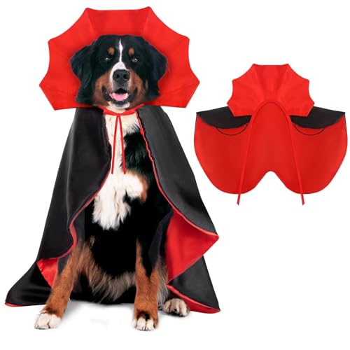 Halloween Hundekostüme Hund Vampir Kostüm Hund Teufel Umhang Kostüm Hund Halloween Umhang Umhang Rot Schwarz Halloween Vampir Kostüme von CJKDXDH