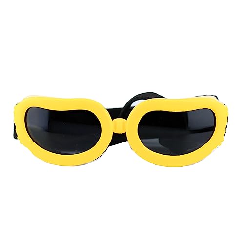 Hund Sonnenbrille Brille UV-Schutz Haustier Brille Katzenauge Tragen Welpen Winddichte Brille Lustige Cosplay Brille Kostüm Foto Requisiten Gelb von CJKDXDH