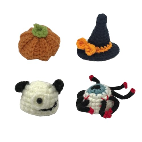 Kleine Tier Strickmütze Hamster Meerschweinchen Hut Meerschweinchen Kleine Haustier Kopfbedeckungen Zubehör für Urlaub Party 4pcs Halloween von CJKDXDH