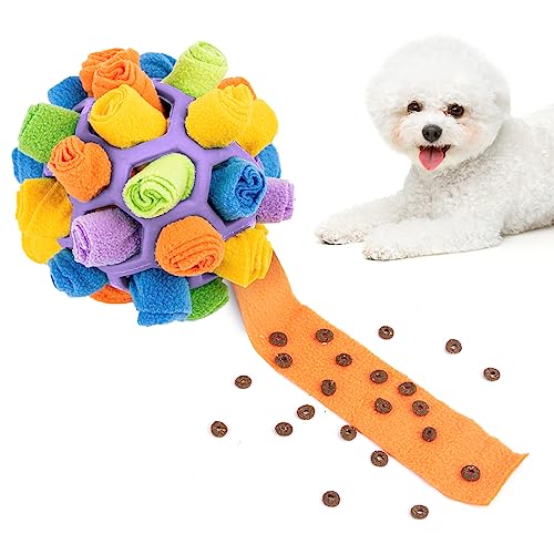 CLABESICS Schnüffelball für Hunde,Schnüffelteppich Schnüffelspielzeug Interaktive Hundespielzeug Intelligenzspielzeug tragbarer Snuffle Ball Toy für Kleine Mittelgroße Haustier(Violett) von CLABESICS