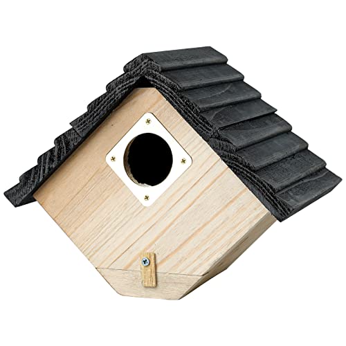 Vogelhaus, Vogelhaus für draußen, Vogelhäuser für draußen, natürliches Holz, Vogelhütte, Freiraum, Bluebird Fink, Kardinäle, Aufhänger, Vogelhaus für Garten von CLACKIBUKVYZ