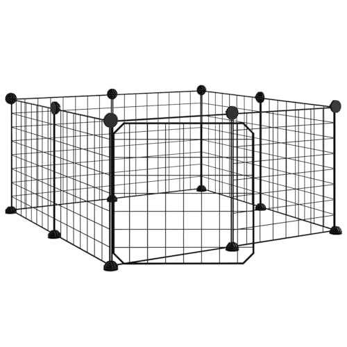 CLALER 70x70x35cm Freilaufgehege Kleintiere, Meerschweinchen Gehege, Gehege für Kleintiere, Schildkröten, Kaninchen, mit Tür, Stahl von CLALER