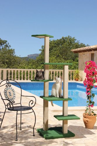 Clevercat Outdoor Kratzbaum St. Tropez. Mit stufenförmig angeordneten Liegeetagen für leichten Aufstieg. Ideal auch für kleine und ältere Tiere. 7416 von CLEVERCAT