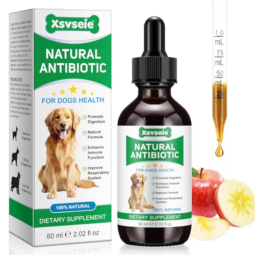 Antibiotika für Hunde-60ml，Hund Antibiotika，Natürliche Antibiotika für Hunde，Hund juckende Haut Relief，Unterstützt Hund Allergie Relief，Hund Antibiotika für Haut-Infektion-Bacon Flavor von CLFJLXYX