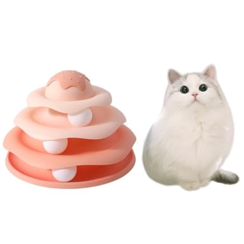 CLGoods Ice Cream Track Katzenspielzeug (Rosa) von CLGoods