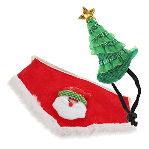 CLISPEED Weihnachten Tier Hut Set Für Hund Katze Haustier Halstuch Hut Pet Decor Weihnachten Haustier Lätzchen Katze Dressing Versorgung von CLISPEED