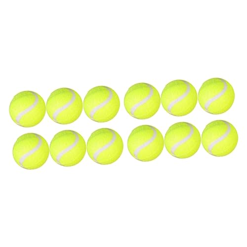 CLISPEED 12 STK Tennis Üben Hartes Tennis Tennistrainer Gelbes Tennis Zubehör Riesen-Tennis Tennisbälle Spielen Outdoor-sportbälle Tennisbälle Für Hunde Kind Gewöhnliche Schläger von CLISPEED