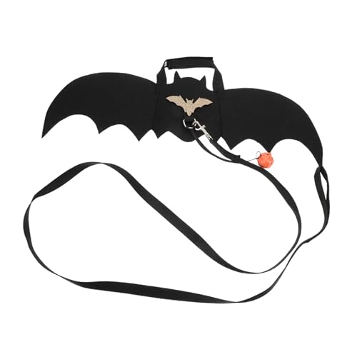 CLISPEED 2 Sets Katzen-Halloween-kostüm Für Haustiere, Hunde, Fledermausflügel Mit Kürbis-glöckchen, Party-Dekoration, Welpenhalsband, Leinen, Cosplay, Süßes Kätzchen, Verkleidungszubehör CLISPEED 2 Sets Katzen-Halloween-kostüm Für Haustiere, Hunde, Fledermausflügel Mit Kürbis-glöckchen, Party-Dekoration, Welpenhalsband, Leinen, Cosplay, Süßes Kätzchen, Verkleidungszubehör von CLISPEED