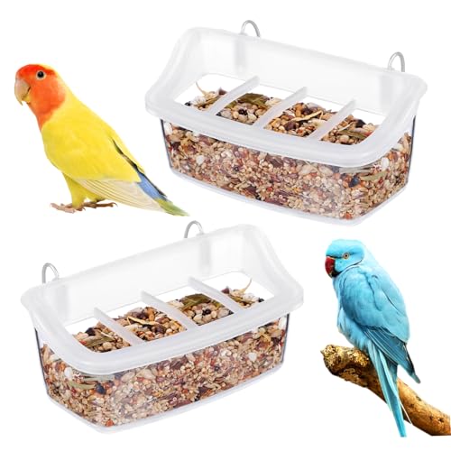 CLISPEED 2 Stück Papageienfutterstation für den Außenbereich Essen Futterspender Vogelfutterhaus für Käfig draußen Vogelhäuschen für Sittiche Papageienfutter große Vögel Plastik Transparent CLISPEED 2 Stück Papageienfutterstation für den Außenbereich Essen Futterspender Vogelfutterhaus für Käfig draußen Vogelhäuschen für Sittiche Papageienfutter große Vögel Plastik Transparent von CLISPEED