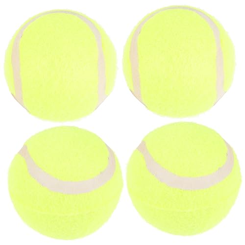 CLISPEED 4 Stück Tennisbälle Für Hunde Interaktives Backenzahnkugeln Für Hunde Hund Spielt Bälle Hunde-aktivitätsspielzeug Welpenbälle Für Kleine Hunde Großer Hund Gummi Hundeball von CLISPEED