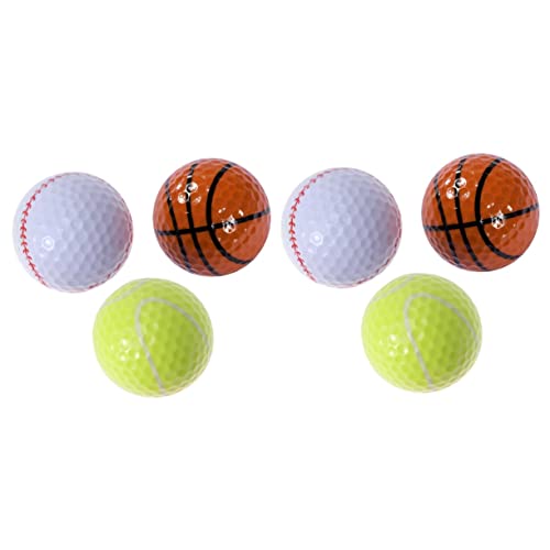 CLISPEED 6 STK Fußball-Tennis Rangebälle Fußballbälle Für Abstand Bälle Geschenk Bälle Im Freien Anfänger Trainingsbälle Übungsbälle Schwingen Gummibälle Baseballbälle Golf Spielball von CLISPEED