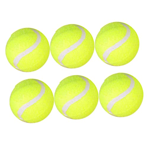 CLISPEED 6st Kinder Tennisbälle Harter Tennisball Tennis Trainer Ball Outdoor-sportbälle Gelber Tennisball Tennisbälle Für Hunde Jumbo-Tennisball Tennistrainer Zubehör Trainingsball Schwer von CLISPEED