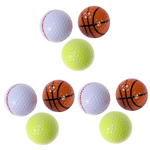 CLISPEED 9 STK weiche elastische Bälle Ball für Anfänger Übungsbälle fangen Fußball-Tennis Spiel Sportfan werfen Geschenk Übungsball Ball für die Lange Distanz Trainingsbälle Golf Sportball von CLISPEED