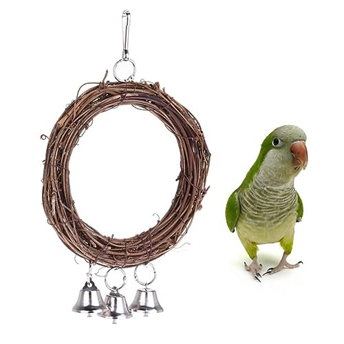 CLISPEED Hängendes Papageien Rattan Kreis mit Glöckchen Stehende Schaukel für Vögel für Käfig und Garten Fördert Balance und Koordination Zufällige Farbe Zufällige Farbe CLISPEED Hängendes Papageien Rattan Kreis mit Glöckchen Stehende Schaukel für Vögel für Käfig und Garten Fördert Balance und Koordination Zufällige Farbe Zufällige Farbe von CLISPEED