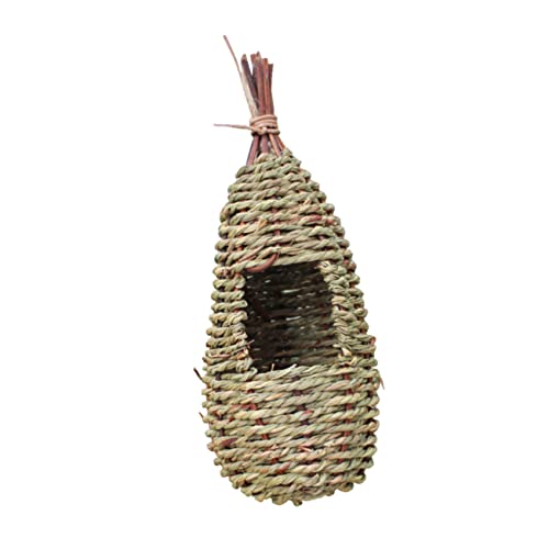CLISPEED Hängendes Vogelhaus aus Gras Gewebtes Nest für Vögel für Garten Innenbereich Nistkasten für Sittiche Wildvögel Natürliche Belüftung CLISPEED Hängendes Vogelhaus aus Gras Gewebtes Nest für Vögel für Garten Innenbereich Nistkasten für Sittiche Wildvögel Natürliche Belüftung von CLISPEED