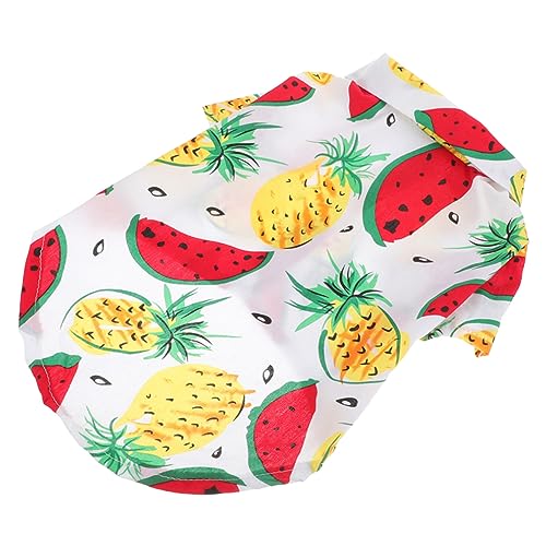 CLISPEED Kleidung Für Haustiere Sonnenschutzkleidung Für Hunde Queuehalter Sommerliches Haustierkostüm Haustiermantel Hundebekleidung Sommerhemd Für Haustiere Wassermelone Baumwolle Shirt von CLISPEED