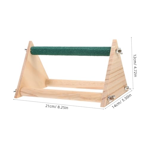 CLISPEED Natürlicher Papageien Sitzstange Dreieckiger Holz Vogelstand Trainingsspielzeug für Vögel rutschfeste Tischplatte Multifunktionaler Vogelspielplatz zur Krallenpflege und CLISPEED Natürlicher Papageien Sitzstange Dreieckiger Holz Vogelstand Trainingsspielzeug für Vögel rutschfeste Tischplatte Multifunktionaler Vogelspielplatz zur Krallenpflege und von CLISPEED