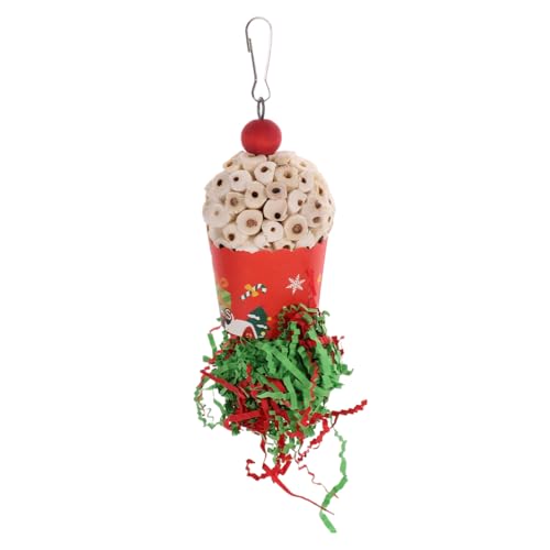 CLISPEED Weihnachtliches Papageien Kauspielzeug aus Naturholz Hängendes Vogelspielzeug für Wellensittiche und Kleine Vögel Sicherer Multifunktionaler Käfigzubehör zum Beißen CLISPEED Weihnachtliches Papageien Kauspielzeug aus Naturholz Hängendes Vogelspielzeug für Wellensittiche und Kleine Vögel Sicherer Multifunktionaler Käfigzubehör zum Beißen von CLISPEED