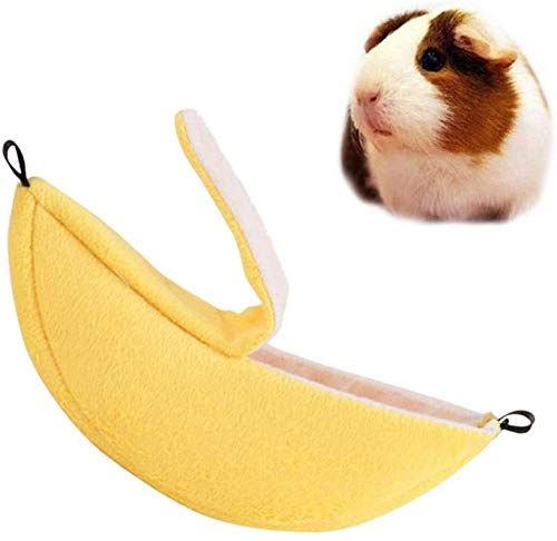 CLQ Bananen-Hängemattenbett Für Haustierratten, Hamster, Kaninchen, Eichhörnchen, Papageien, Mäuse - Bettzubehör Für Kleine Haustiere von CLQ