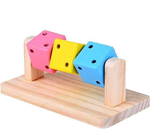 CLQ Hamster Lernspielzeug Buntes Haustierspielzeug Lustiges Spielzeug Holzbissspielzeug Für Kaninchen Hamster Kleintiere von CLQ