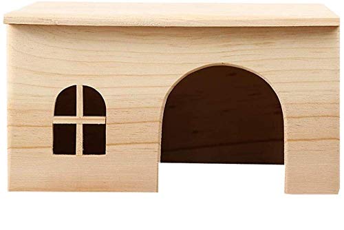 CLQ Hamster Wooden House Kleintiere Versteck Home Für Rattenmäuse Rennmaus Maus Kaninchen Käfig Spielhütte von CLQ