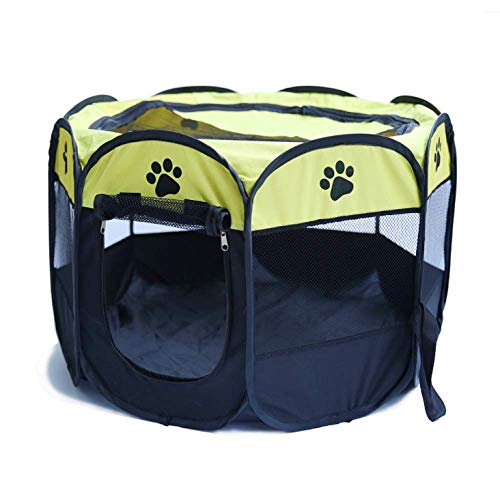 CLQ Haustier Laufstall Tragbar Faltbar Für Hündchen Katze Katze Kaninchen Meerschweinchen Kleintiere Kistenkäfig Outdoor Indoor Easy Travel Zwinger Zelt Größe S. von CLQ