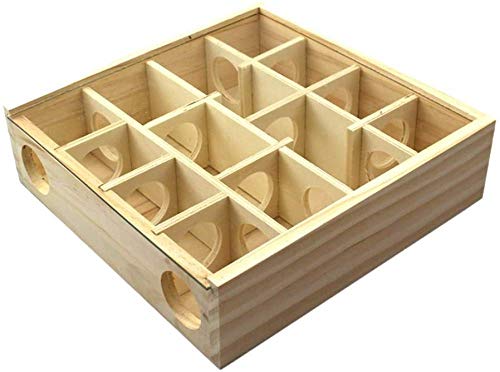 CLQ Holz Labyrinth Tunnel Spielzeug Mit Glasabdeckung Kleine Haustiere Tiere Aktivität Sport Spielzeug Ratte Maus Holz Lustiges Spielzeug von CLQ