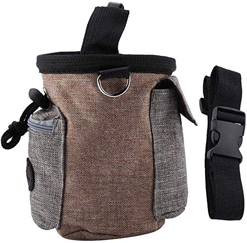 CLQ Hundefuttertaschen Tragbare Hunde-Snack-Tasche Abnehmbare Hundetraining-Leckerbissen-Tasche Hunde-Leckerbissen-Tasche Haustiere Outdoor-Snack-Aufbewahrungstasche mit verstellbarem Bund von CLQ