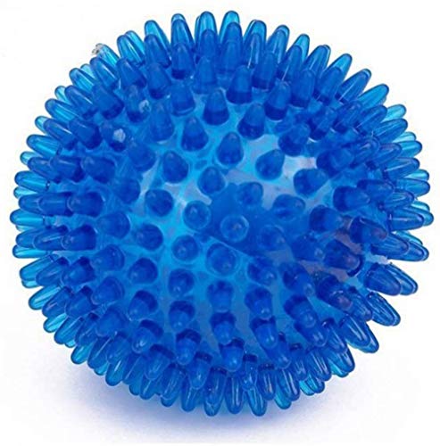 CLQ Hundespielzeug-Kauball, TPR Bouncy Floating Teeth Cleaning Spiky Ball Hund Quietschendes Spielzeug Für Kleine Mittelgroße Aggressive Chewers Training Beim Kauen von CLQ