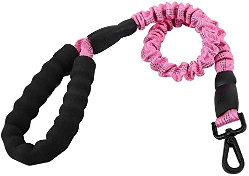 CLQ Hundetraktionsseil Haustiere Hunde Elastische Leine Anti-Pull-Stoßdämpfende Bungee-Hundeleine Premium Starke Elastische Leine Für Hunde Mit Verkehrskontrollgriff - Schaumstoffgriff 2 Farben von CLQ