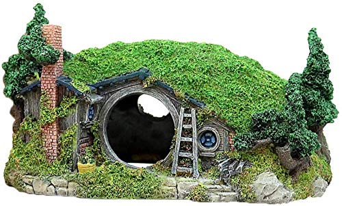 CLQ Miniatur Landschaft Hang Dekor Für Aquarien, Reptilien Box Shelter Ornament, Fairy Hole House Manor Aquarium Dekoration Bücherregal Tischzubehör von CLQ