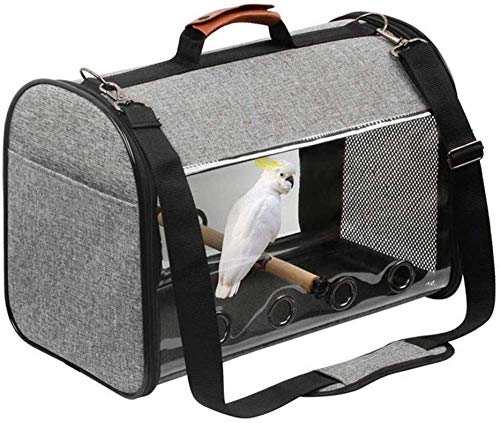 Fluffy Mesh Pet Travel Carrier, Barschvogelhalter, Leichte Papageienreise Bird Cage Totalizer Umhängetasche Transparente Tasche von CLQ