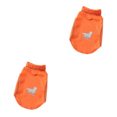 CLSSLVVBN 2 Satz von Leicht zu reinigende Hundekleidung für Haustiere S Kleiderschrank Stilvoller Polyester Hunderegenmantel Hunderegenmäntel Hundekleidung orange S, orange S, 2Satz von CLSSLVVBN