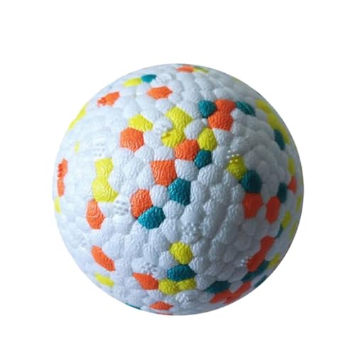 CLSSLVVBN 2 Stück Haustier Popcorn Ball Spielzeug langlebig E TPU sicher und ungiftig für zahnende Hunde Haustier Popcorn Ball Spielzeug für Haustier Hund, Sortierte Farbe 6.4 cm von CLSSLVVBN