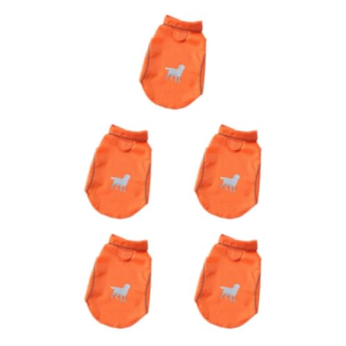 CLSSLVVBN 5 Satz von Leicht zu reinigende Hundekleidung für Haustiere S Kleiderschrank Stilvoller Polyester Hunderegenmantel Hunderegenmäntel Hundekleidung orange S, orange S, 5Satz von CLSSLVVBN