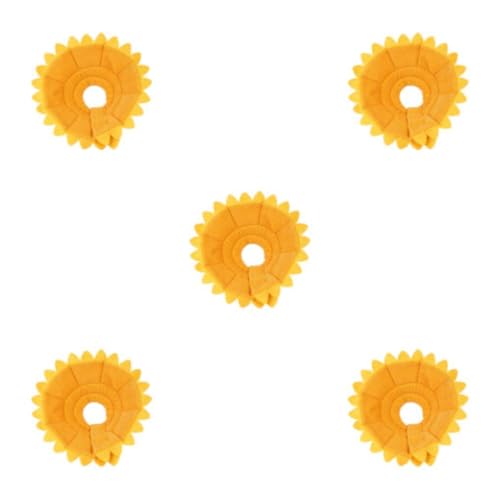 CLSSLVVBN 5 Satz von Verstellbares, sonnenblumenförmiges Haustier Erholungshalsband, leicht zu weiches und leichtes Tuch, sonnenblumenförmiges, kegelförmiges Katzenhalsband, M, M 5Satz von CLSSLVVBN